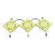 Yellow And Forest Green Leaf Ceramic Floral Tiles Hooks